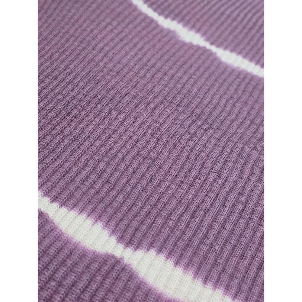Victoria's Secret MODA Womens Size Large Purple Ribbed Knit Tie Dye‎ L/S Sweater